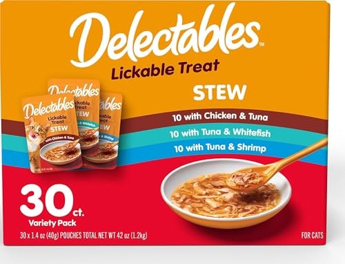 Delectables Lickable Treat Stew Wet Cat Treat 30-Pack: $31.97 Delectables Lickable Treat Stew Wet Cat Treat 30-Pack: $31.97
