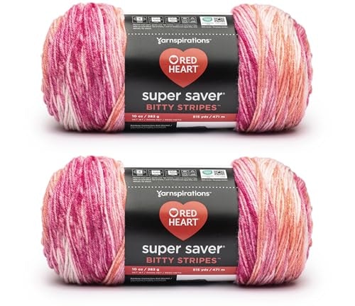 Red Heart Super Saver Bitty Stripes Crochet Yarn 2-Pack: $15.27 Red Heart Super Saver Bitty Stripes Crochet Yarn 2-Pack: $15.27