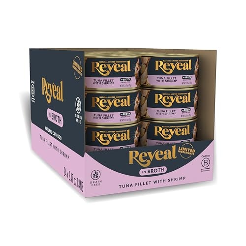 Reveal Tuna Fillet & Shrimp in Broth Wet Cat Food 24-Pack: $31.97 Reveal Tuna Fillet & Shrimp in Broth Wet Cat Food 24-Pack: $31.97