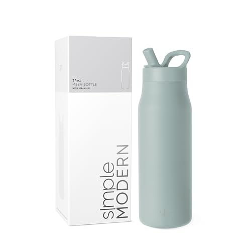 Simple Modern 34oz Insulated Water Bottle with Straw: $23.03