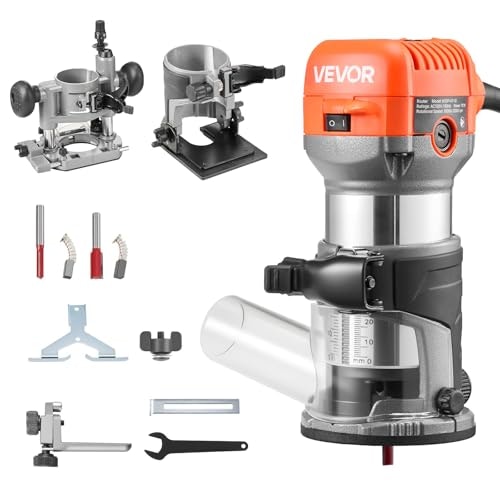 Vevor 710W 1HP Compact Palm Wood Router Kit: $53.90