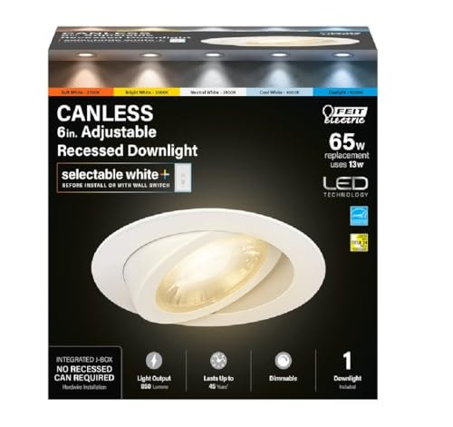 Feit Electric 6-Inch Adjustable LED Downlight: $20.29 Feit Electric 6-Inch Adjustable LED Downlight: $20.29