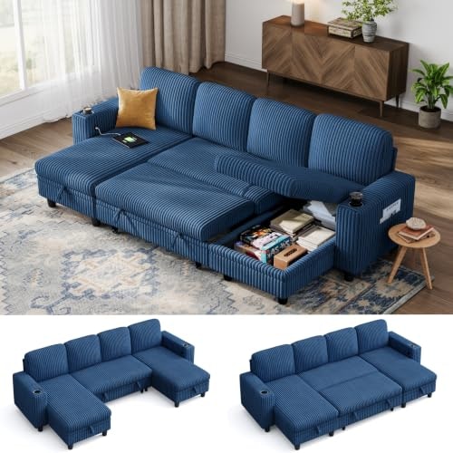Linsy Home U-Shaped Modular Sleeper Sofa with Storage Chaise: $759.99 Linsy Home U-Shaped Modular Sleeper Sofa with Storage Chaise: $759.99