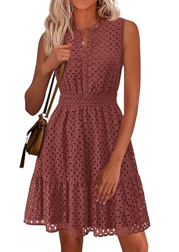Prettygarden Women's Eyelet A-Line Short Dress: $41.99 Prettygarden Women's Eyelet A-Line Short Dress: $41.99