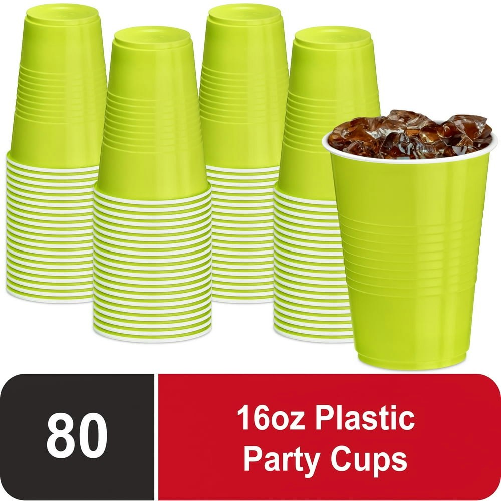 DecorRack 16-Ounce Disposable Plastic Party Cups 80-Pack: $16.99