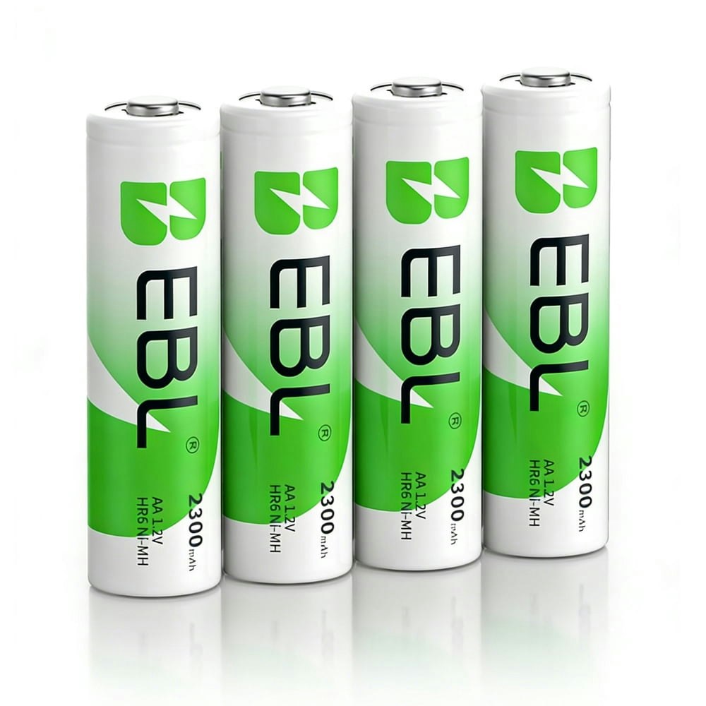EBL AA 2,300mAh Rechargeable NiMH Batteries 4-Pack: $8.26