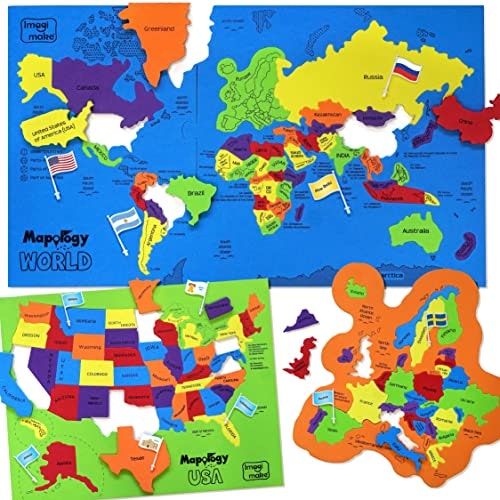 Imagimake Mapology USA and World Map Puzzle Set: $37.99 Imagimake Mapology USA and World Map Puzzle Set: $37.99