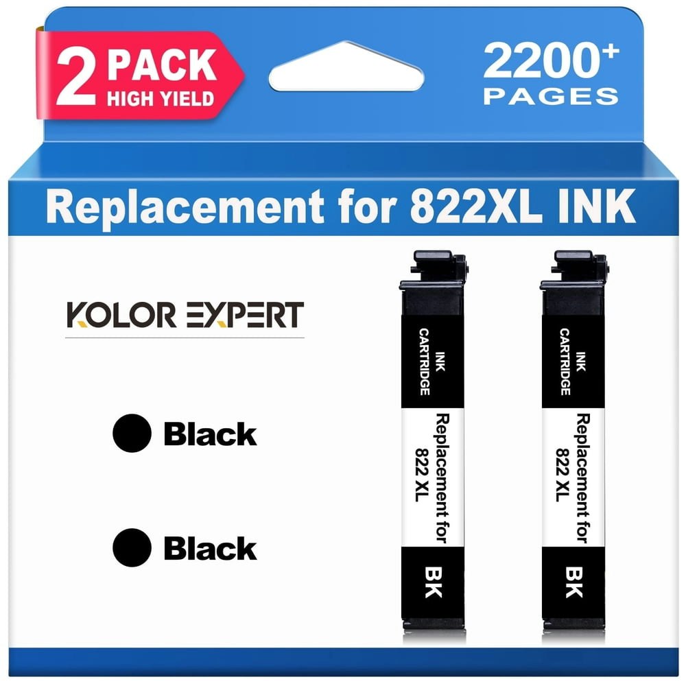 822XL Black Ink Cartridge 2-Pack: $17.69 822XL Black Ink Cartridge 2-Pack: $17.69