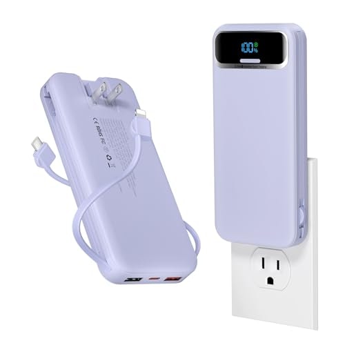 Aonidi 12,000mAh Portable Charger with Built-in Cables and AC Plug: $26.97 Aonidi 12,000mAh Portable Charger with Built-in Cables and AC Plug: $26.97