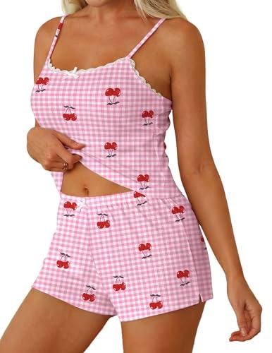 Ekouaer Women's 2-Piece Cami Pajama Set: $9.98 Ekouaer Women's 2-Piece Cami Pajama Set: $9.98