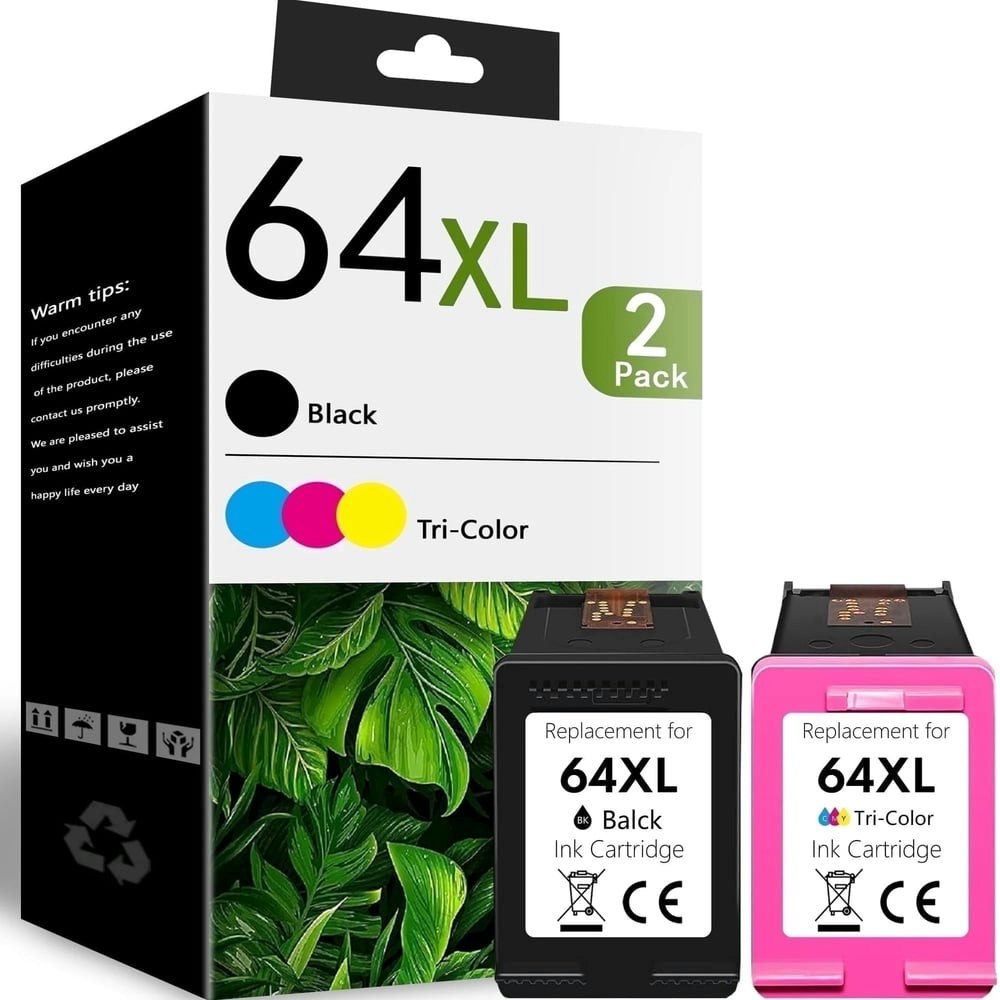 HP 64XL Black & Tri-Color Ink Cartridge 2-Pack: $49.58 HP 64XL Black & Tri-Color Ink Cartridge 2-Pack: $49.58
