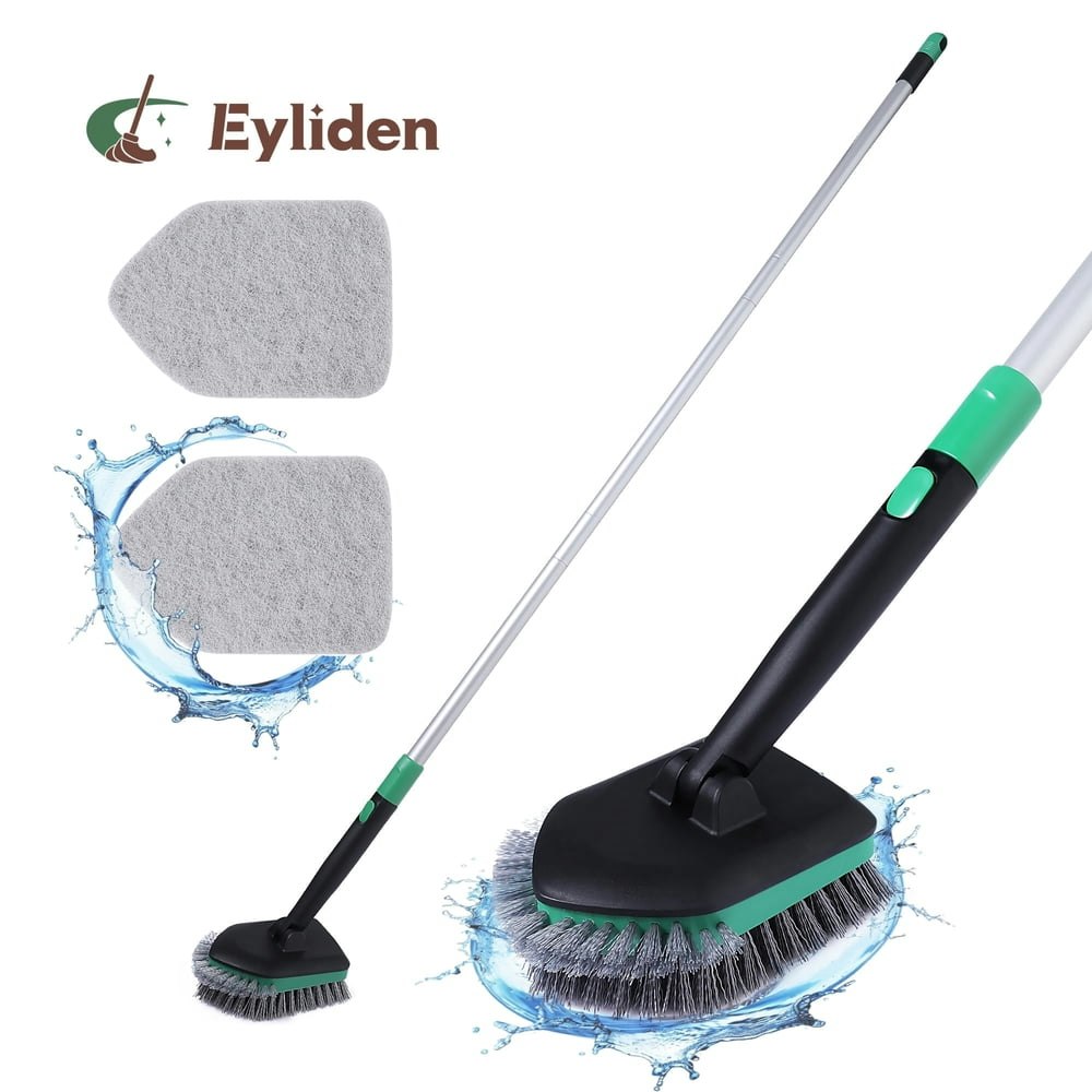 Eyliden 53-Inch Shower Scrub Brush with Scouring Pads: $17.99 Eyliden 53-Inch Shower Scrub Brush with Scouring Pads: $17.99