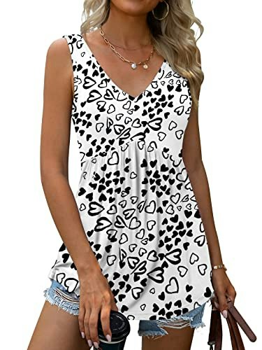 Tencede Women's V-Neck Sleeveless Blouse: $9.99 Tencede Women's V-Neck Sleeveless Blouse: $9.99