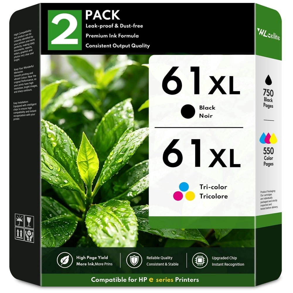 61XL Black and Tri-Color Ink Cartridge 2-Pack: $36.75 61XL Black and Tri-Color Ink Cartridge 2-Pack: $36.75