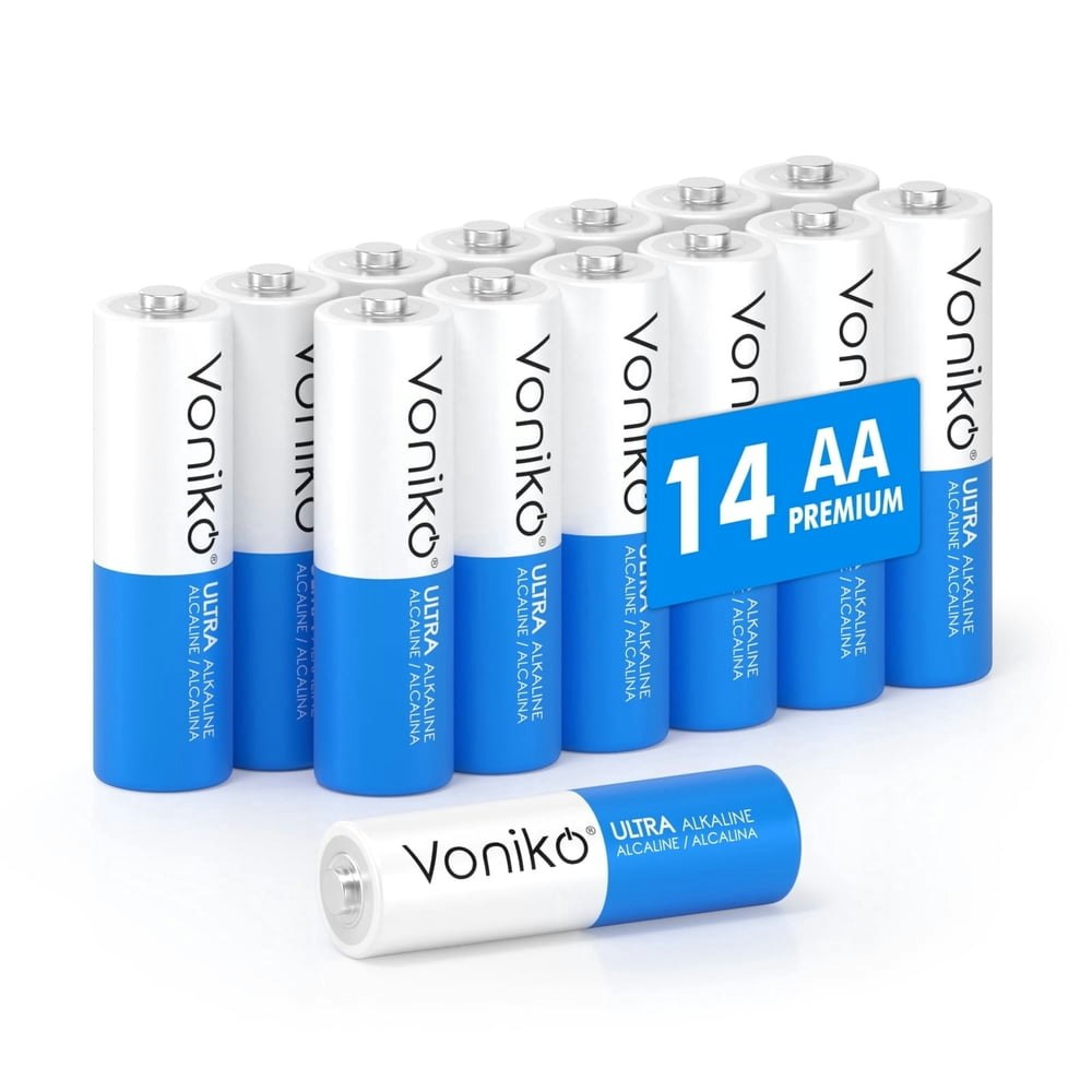 Voniko 1.5V AA Alkaline Batteries 14-Pack: $8.99 Voniko 1.5V AA Alkaline Batteries 14-Pack: $8.99