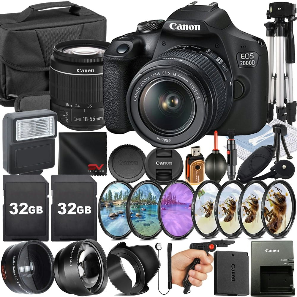 Canon EOS 2000D Rebel T7 DSLR Camera with 18-55mm Lens and Accessory Bundle: $494.99 Canon EOS 2000D Rebel T7 DSLR Camera with 18-55mm Lens and Accessory Bundle: $494.99