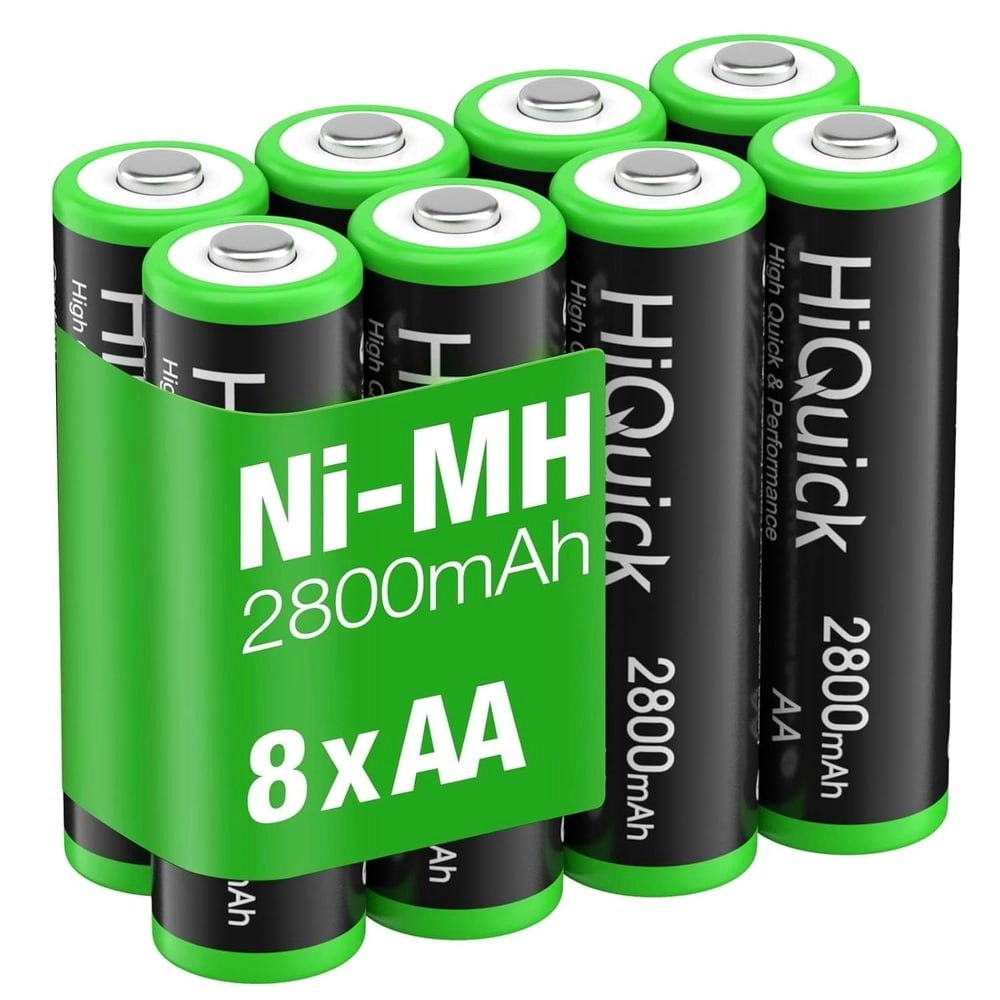 HiQuick 2,800mAh AA Rechargeable Batteries 8-Pack: $14.99 HiQuick 2,800mAh AA Rechargeable Batteries 8-Pack: $14.99