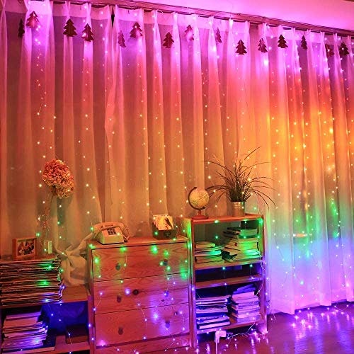 Honche 10x10ft 300-LED Curtain String Lights: $9.99