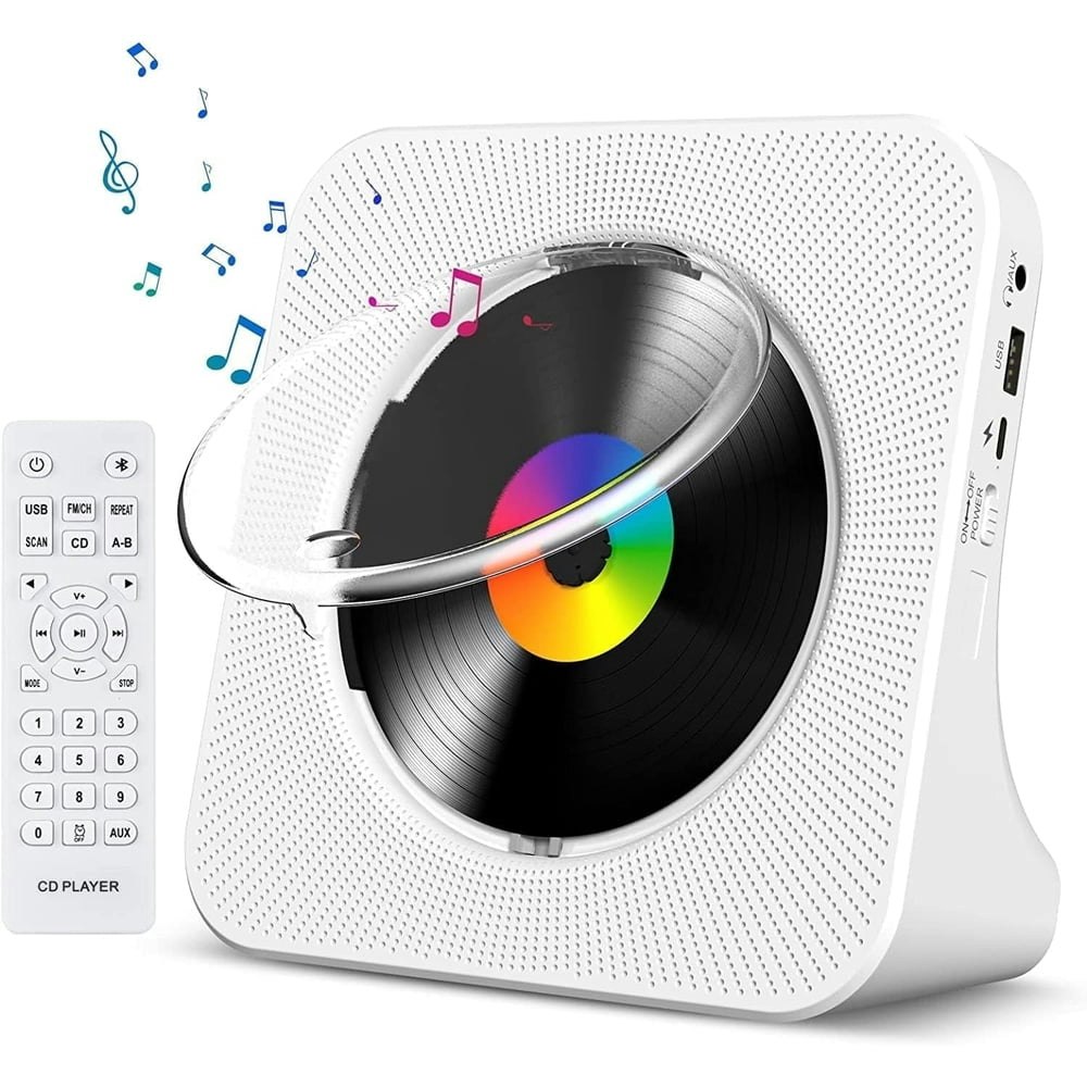 Qoosea Portable Bluetooth Desktop CD Player: $35.89 Qoosea Portable Bluetooth Desktop CD Player: $35.89