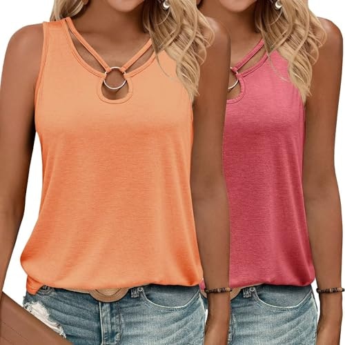 Kilisu Women's Cut Out Keyhole Tank Tops 2-Pack: $16.99 Kilisu Women's Cut Out Keyhole Tank Tops 2-Pack: $16.99