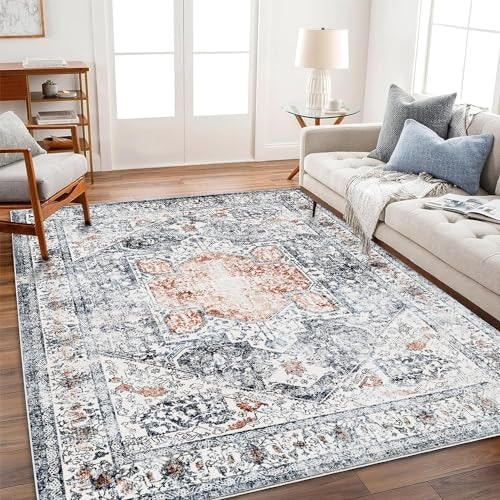 Champlant 5x7-Foot Washable Vintage Area Rug: $29.98 Champlant 5x7-Foot Washable Vintage Area Rug: $29.98