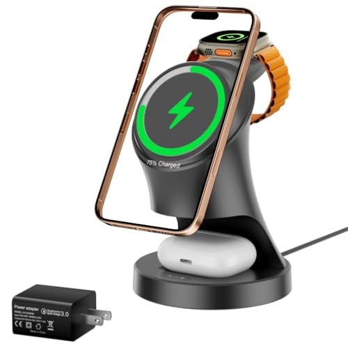 3-in-1 Wireless Charging Station for iPhone, AirPods, and Apple Watch: $25.15 3-in-1 Wireless Charging Station for iPhone, AirPods, and Apple Watch: $25.15