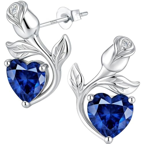 Jacupo 0.8ct Sapphire Heart Birthstone Stud Earrings: $67.99 Jacupo 0.8ct Sapphire Heart Birthstone Stud Earrings: $67.99