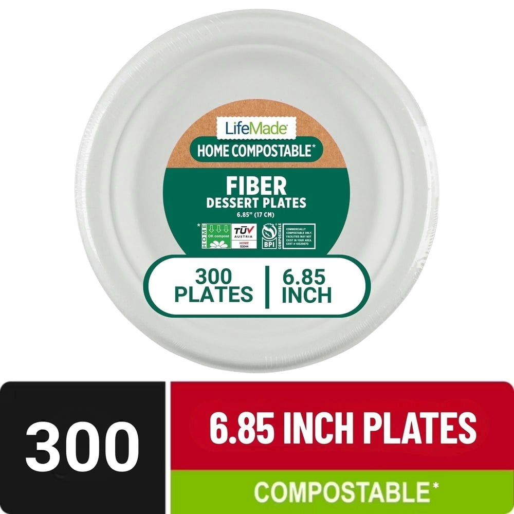 LifeMade 6.85-inch Dessert Plate 300-Pack: $21.45