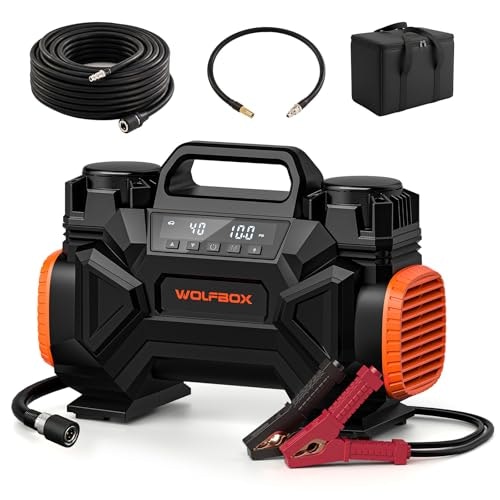 Wolfbox HyperFlow60D 150-PSI 12V Dual Cylinder Air Compressor: $299.99 Wolfbox HyperFlow60D 150-PSI 12V Dual Cylinder Air Compressor: $299.99