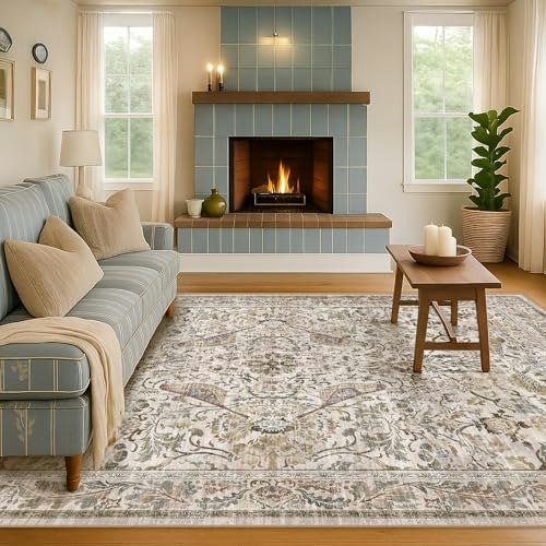 5x8 Traditional Floral Area Rug: $62.69