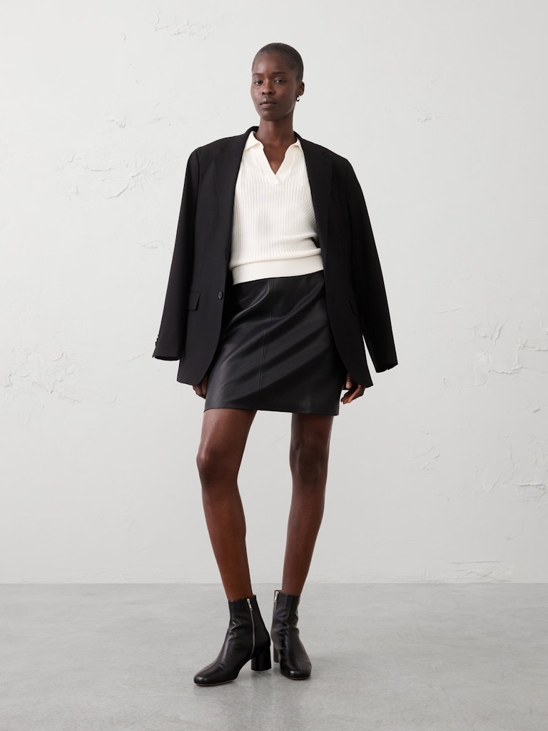 Vegan Leather Mini Skirt: $50 Vegan Leather Mini Skirt: $50