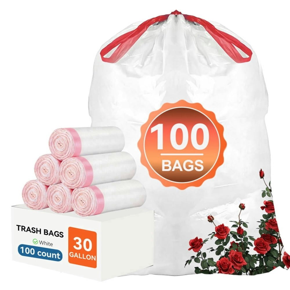 30-Gallon Floral Scented Trash Bags 100-Count: $19.99 30-Gallon Floral Scented Trash Bags 100-Count: $19.99
