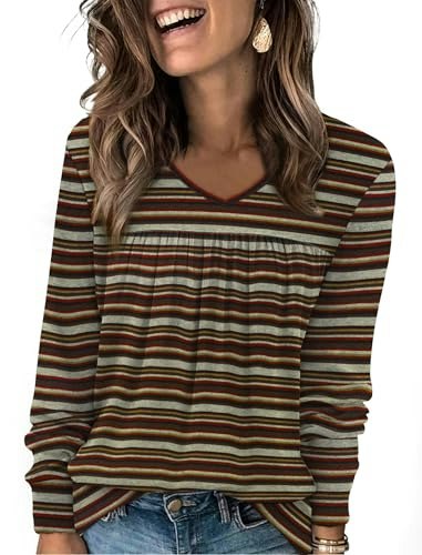 Wiholl Women's Striped Long Sleeve Fall Sweater: $14.98 Wiholl Women's Striped Long Sleeve Fall Sweater: $14.98