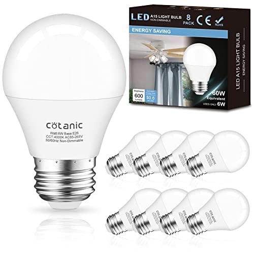 Cotanic E26 4000K LED Ceiling Fan Light Bulbs 8-Pack: $15.28 Cotanic E26 4000K LED Ceiling Fan Light Bulbs 8-Pack: $15.28