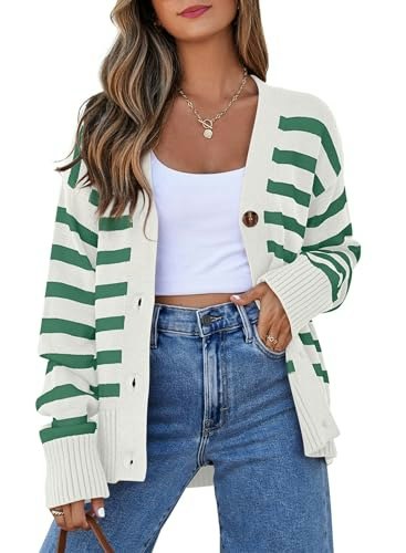 Evaless Women's Striped Knit Cardigan: $27.98 Evaless Women's Striped Knit Cardigan: $27.98