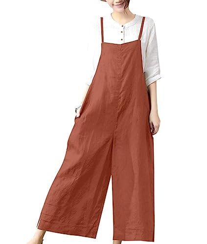 Yesno Women's Casual Loose Boyfriend Bib Overalls: $14.39
