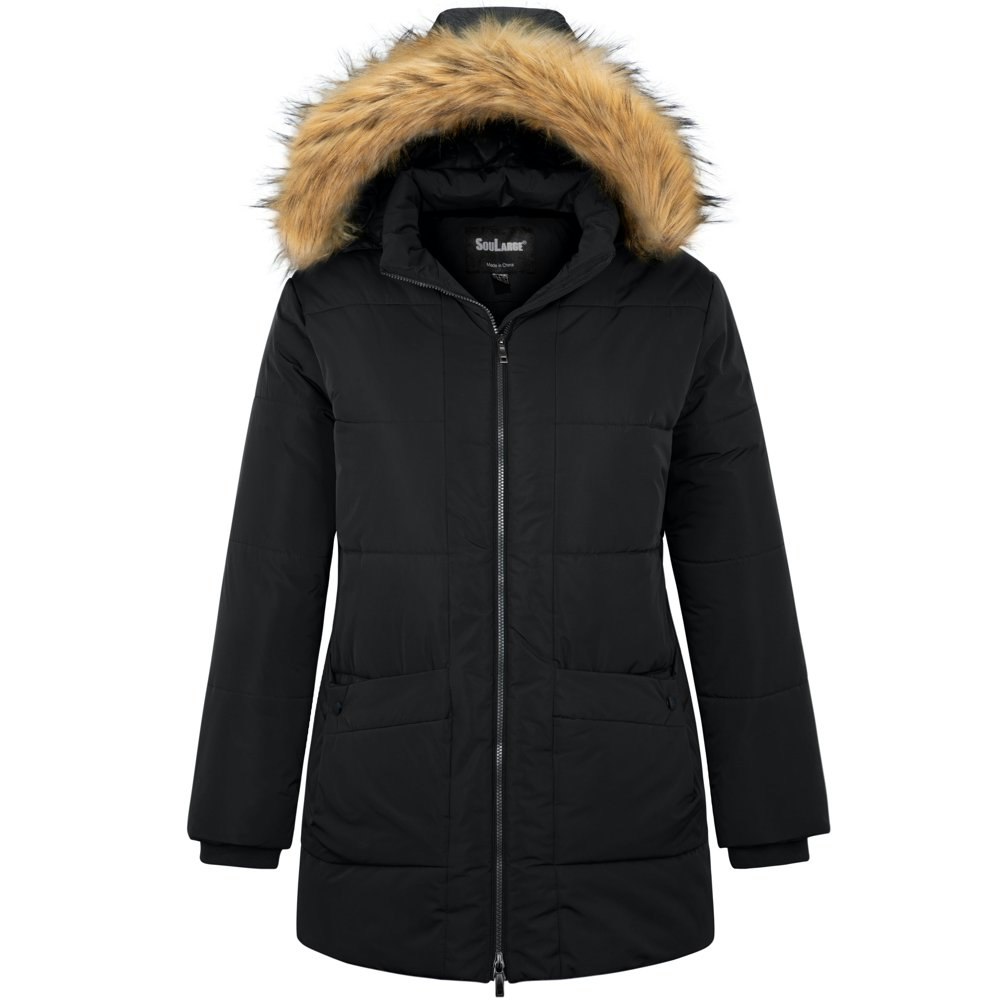 Soularge Women's Plus Size Puffer Winter Jacket: $72.99