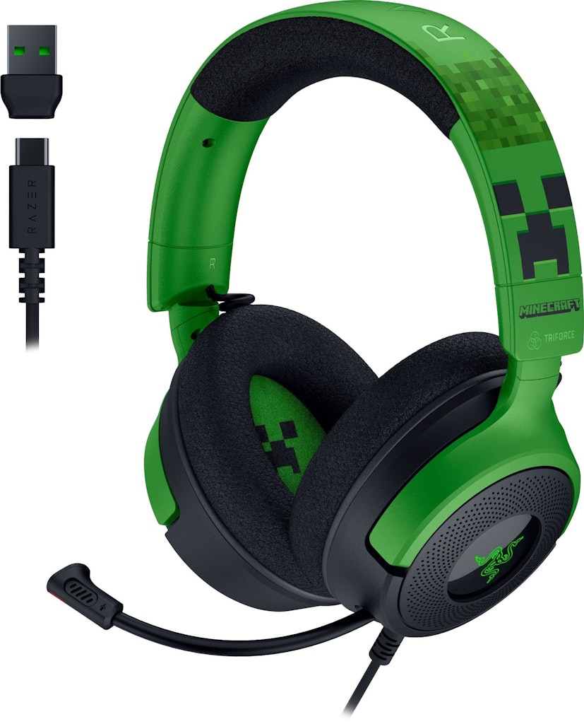 Razer Kraken V4 X Wired Gaming Headset Minecraft Edition: $40
