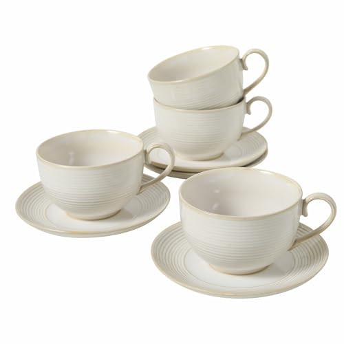 Feenmai 12-Ounce Ceramic Coffee Cup and Saucer Set 4-Pack: $30.59 Feenmai 12-Ounce Ceramic Coffee Cup and Saucer Set 4-Pack: $30.59