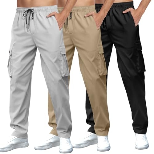 Mancozy Men's Tactical Jogger Sweatpants 3-Pack: $48.35