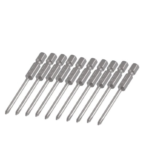 Uxcell 1/4\" Hex 65mm PH0 Phillips Magnetic Screwdriver Bits 10-Pack: $4.75