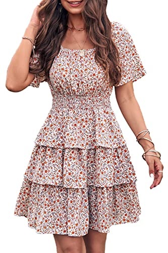 Prettygarden Women's Floral Ruffle Boho Swing Dress: $27.19 Prettygarden Women's Floral Ruffle Boho Swing Dress: $27.19