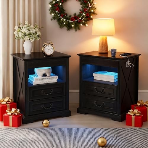 Tagelier Farmhouse Nightstand 2-Pack: $178.49 Tagelier Farmhouse Nightstand 2-Pack: $178.49