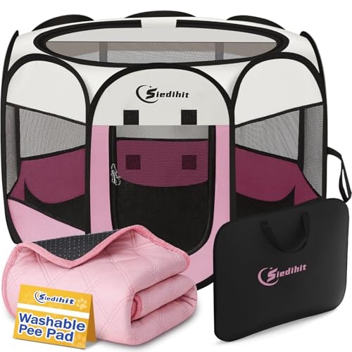 Siedihit Large Dog Playpen with Washable Pee Pad: $48.44 Siedihit Large Dog Playpen with Washable Pee Pad: $48.44