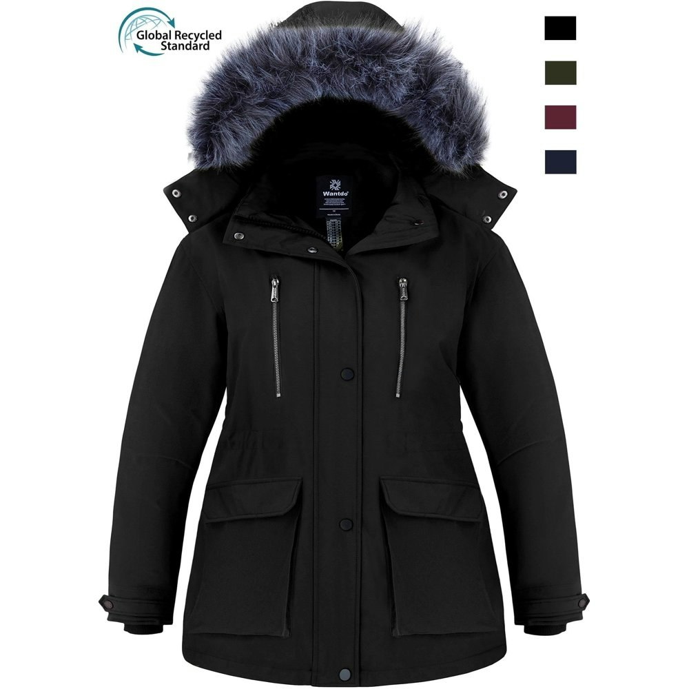 Wantdo Women's Plus Size Quilted Waterproof Hooded Puffer Parka Jacket: $79.99