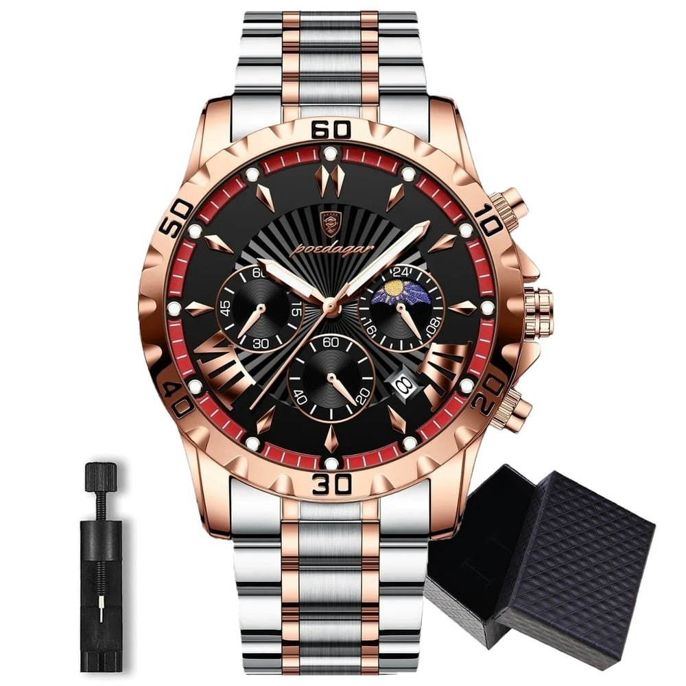 Poedagar Men's Stainless Steel Chronograph Quartz Watch: $22.68 Poedagar Men's Stainless Steel Chronograph Quartz Watch: $22.68