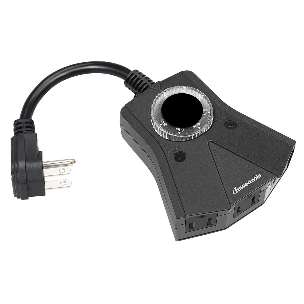 Dewenwils Waterproof 3-Outlet Outdoor Mechanical Dusk to Dawn Timer: $15.99