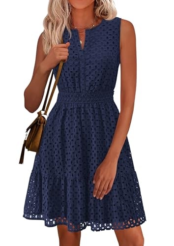 Prettygarden Women's Eyelet A-Line Summer Dress: $41.99