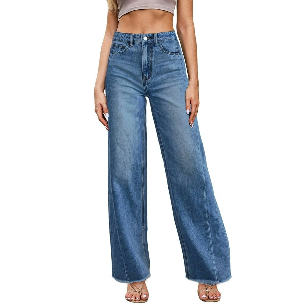Dokotoo Women's Wide Leg High-Waisted Denim Jeans: $31.99 Dokotoo Women's Wide Leg High-Waisted Denim Jeans: $31.99