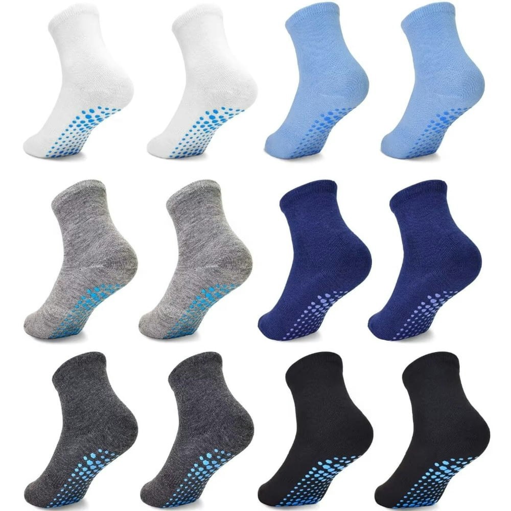Non Slip Toddler Grip Crew Socks 12-Pack: $11.99 Non Slip Toddler Grip Crew Socks 12-Pack: $11.99